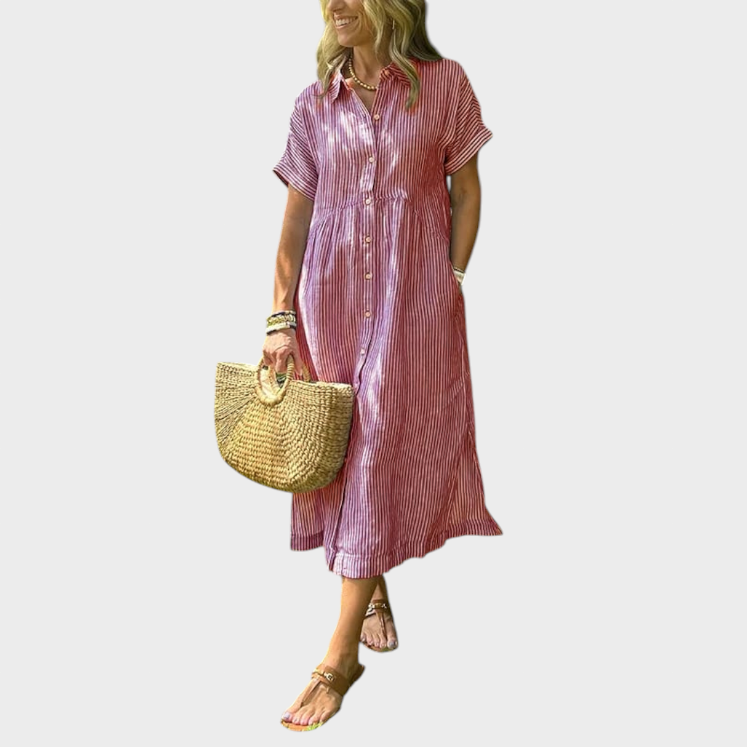 Lilyana - Rochie în dungi