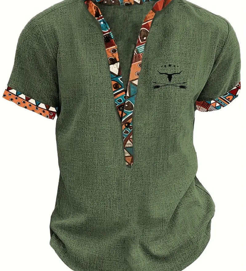 Jeko - Cămașă elegantă cu mâneci scurte