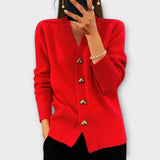 Maria – Pulover femeiesc cu decolteu în V în stil vintage