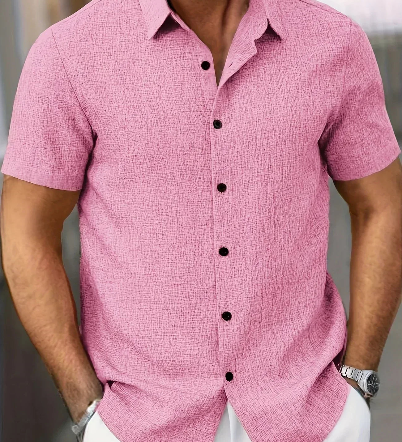 Zdravčo - Cămașă ușoară cu mânecă scurtă din in