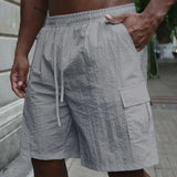 Cvetan - Pantaloni scurți respirabili cu talie elastică