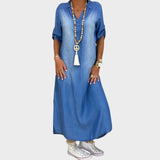 Maja™ – Rochie din denim cu fante laterale