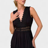 Elena - Rochie Elegantă cu Dantelă și Decolteu în V