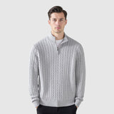 Călin – Pulover Tricotat Rafinat cu Fermoar