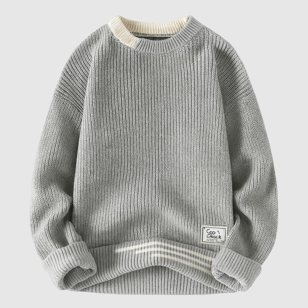 Evan – Pulover Tricotat cu Textură