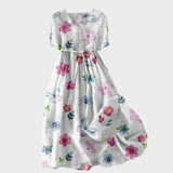 Ena - Rochie de vară cu legătură în talie