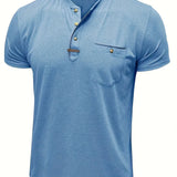 Chavor - Tricou elegant cu decolteu rotund și buzunar