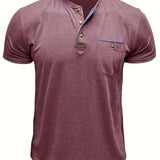 Chavor - Tricou elegant cu decolteu rotund și buzunar