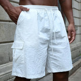 Cvetan - Pantaloni scurți respirabili cu talie elastică