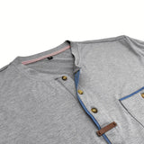 Chavor - Tricou elegant cu decolteu rotund și buzunar