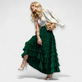 Fustă elegantă din tul cu detalii decorative