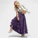 Fustă elegantă din tul cu detalii decorative