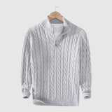 Călin – Pulover Tricotat Rafinat cu Fermoar