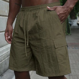 Cvetan - Pantaloni scurți respirabili cu talie elastică