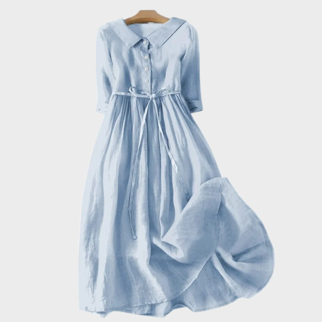 Ena - Rochie de vară cu legătură în talie