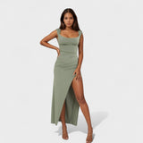 Constanța - Rochie lungă cu spatele descoperite