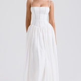 Rochie maxi cu bretele subțiri și imprimeu colorat