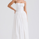 Rochie maxi cu bretele subțiri și imprimeu colorat