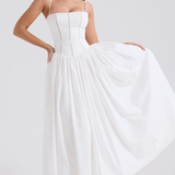 Rochie maxi cu bretele subțiri și imprimeu colorat