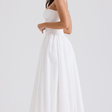 Rochie maxi cu bretele subțiri și imprimeu colorat