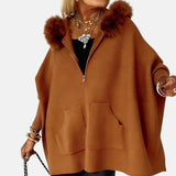 Kalina – Geacă din Lână cu Blană Sintetică