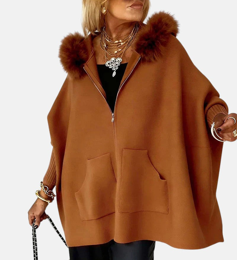 Kalina – Geacă din Lână cu Blană Sintetică