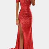 Renata Haljina Sirena fără bretele cu paiete