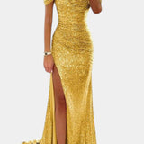 Renata Haljina Sirena fără bretele cu paiete