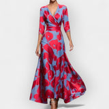 Rochie maxi cu imprimeu floral