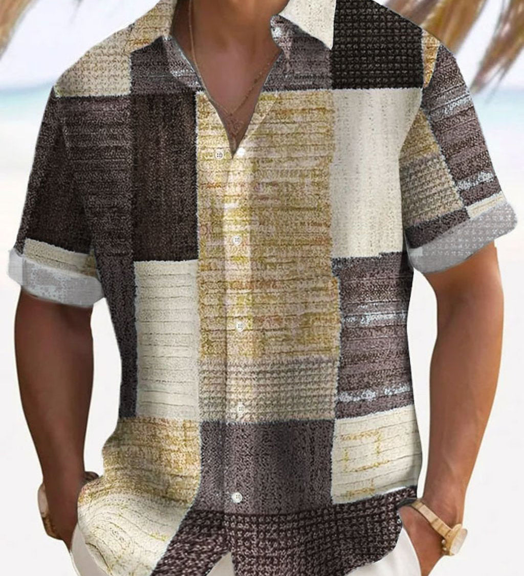 Kalin - Cămașă elegantă cu mâneci scurte