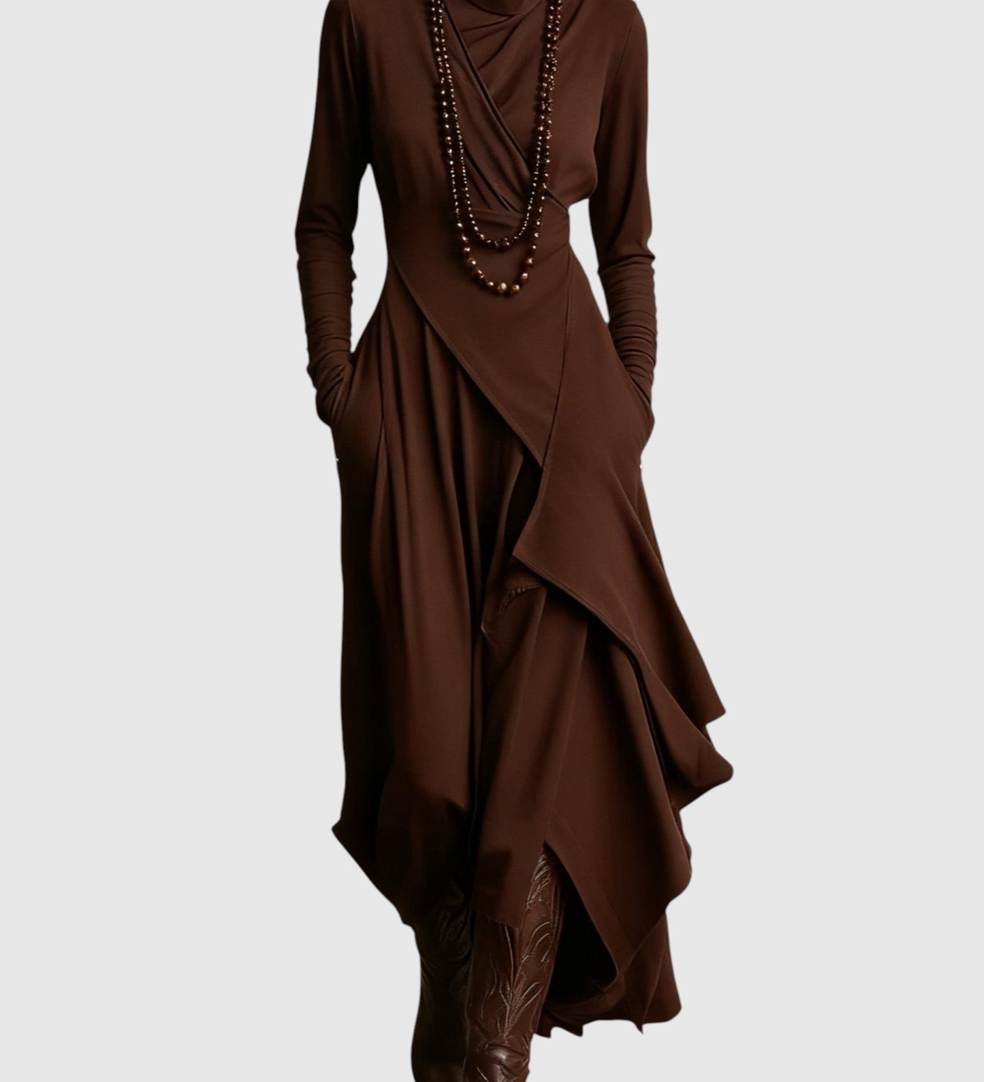 Veselă – Rochie maxi elegantă cu drapaje