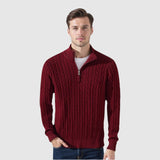 Călin – Pulover Tricotat Rafinat cu Fermoar