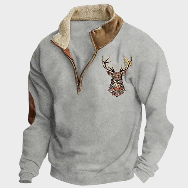 Carlos - Hanorac cu motiv de cerb