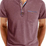 Chavor - Tricou elegant cu decolteu rotund și buzunar