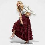 Fustă elegantă din tul cu detalii decorative