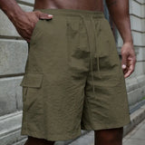 Cvetan - Pantaloni scurți respirabili cu talie elastică