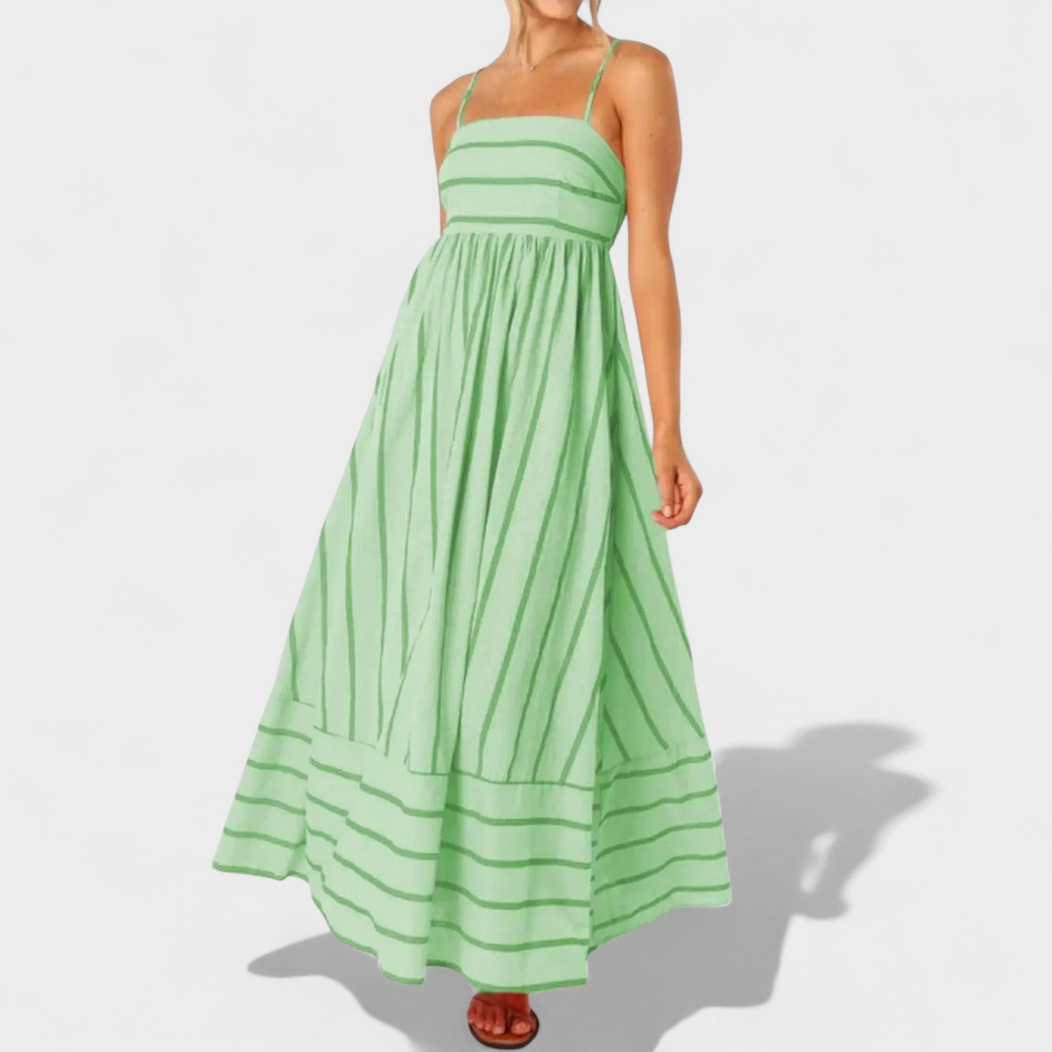 Isabel - Rochie lungă cu dungi