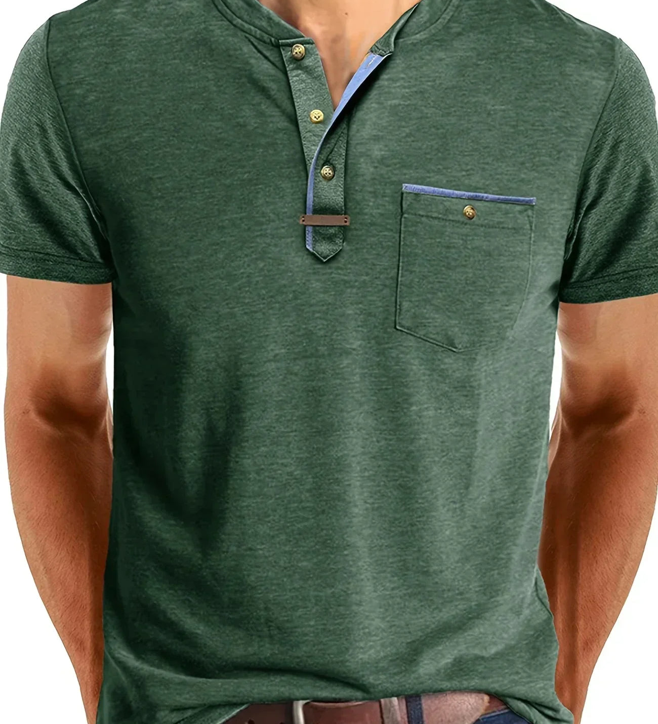 Chavor - Tricou elegant cu decolteu rotund și buzunar