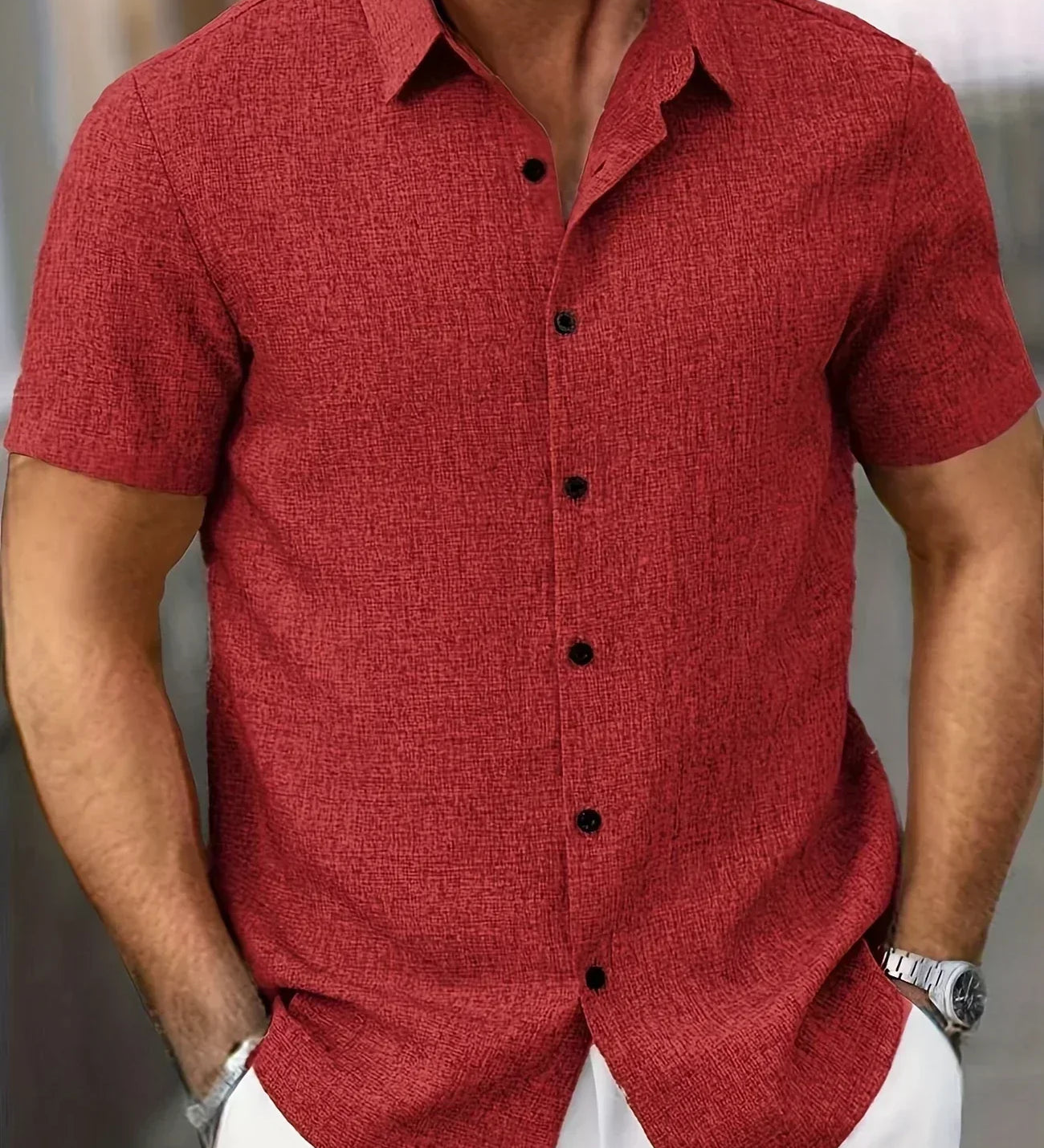 Zdravčo - Cămașă ușoară cu mânecă scurtă din in