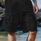 Cvetan - Pantaloni scurți respirabili cu talie elastică