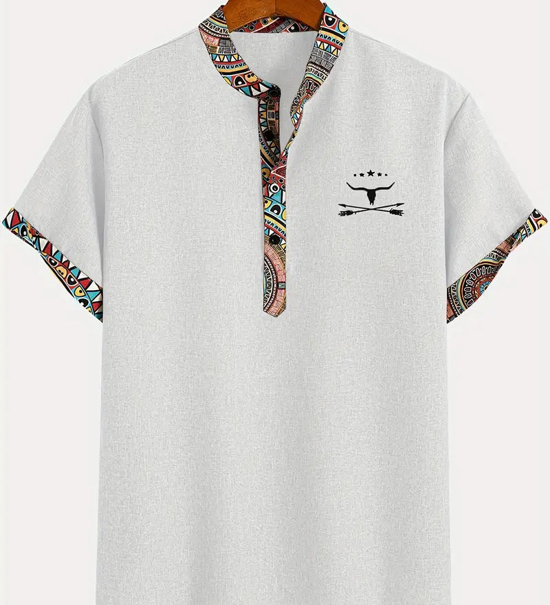 Jeko - Cămașă elegantă cu mâneci scurte