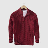 Călin – Pulover Tricotat Rafinat cu Fermoar