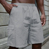 Cvetan - Pantaloni scurți respirabili cu talie elastică