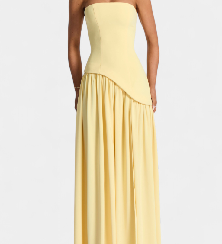 Rochie Maxi Raina din Șifon fără Mâneci cu Fanta Pe Laterale