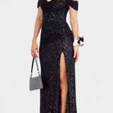 Renata Haljina Sirena fără bretele cu paiete