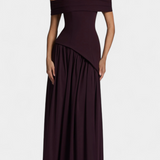Rochie Maxi Raina din Șifon fără Mâneci cu Fanta Pe Laterale