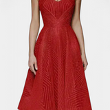 Rochie Lungă Dragana cu Broderie și Siluetă în A