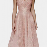 Rochie Lungă Dragana cu Broderie și Siluetă în A