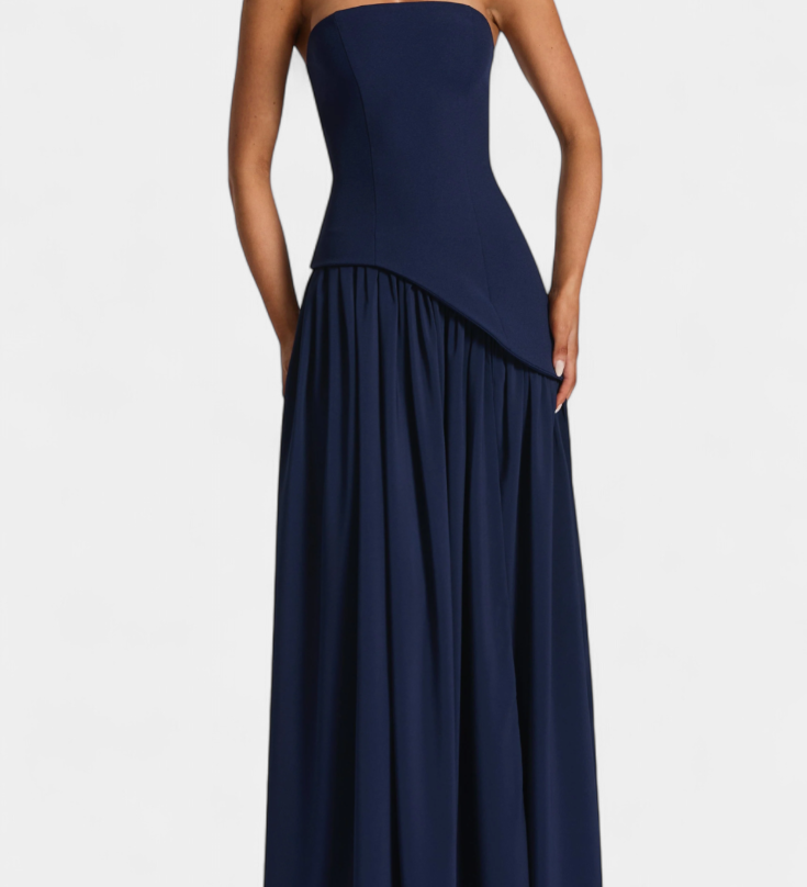 Rochie Maxi Raina din Șifon fără Mâneci cu Fanta Pe Laterale