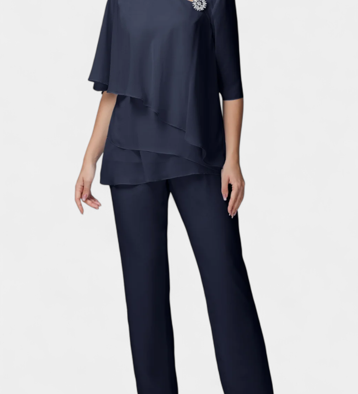 Lana Două Piese cu Siluetă Feminină Fără Senzație de Tensiune